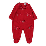 ELISABETTA FRANCHI tutina manica lunga tinta unita con fiocchi Rosso per Neonata ENTU103 ROSSO ELISABETTA FRANCHI 