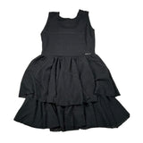 Gaelle Abito Giromanica Tinta Unita con Trafori per Bambina 2746V00398 NERO GAELLE 