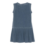 Il Gufo Abito Tinta Unita Giromanica per Bambina P25VA333N0107X BLU IL GUFO 