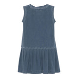 Il Gufo Abito Tinta Unita Giromanica per Bambina P25VA333N0107X BLU IL GUFO 