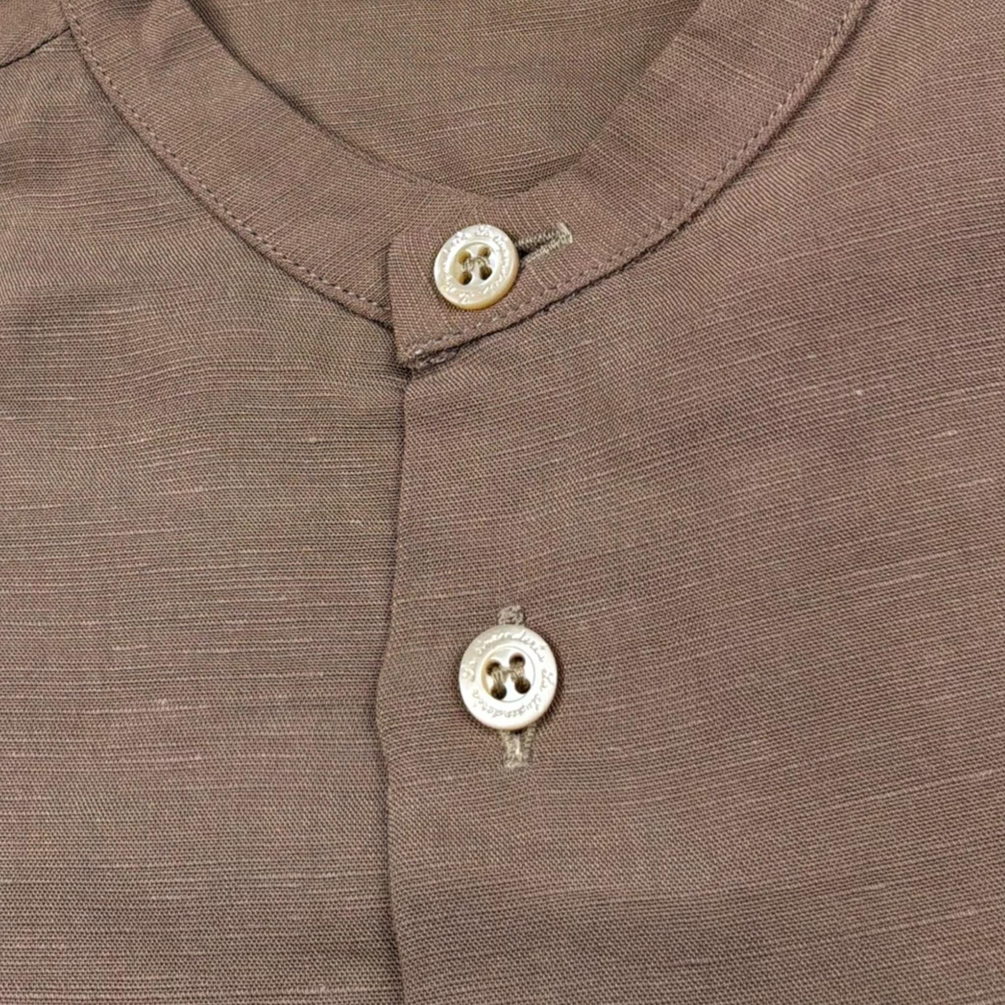 La Stupenderia Camicia Tinta Unita Manica Lunga  per Neonato TJCM75 MARRONE LA STUPENDERIA 