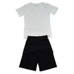 Zu+Elements Completo 2 Pezzi T-Shirt-Bermuda Bicolore per Bambino ZU218B BIANCO/NERO ZU+ELEMENTS 