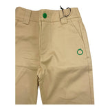 Trussardi Solid Color Pants with Elastic Waist Beige for Newborns