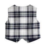 MINI BANDA gilet fantasia quadri Blu per Neonato 35688X BLU MINI BANDA 