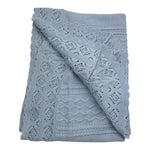 JULIANA coperta tinta unita con fiocco Azzurro per Neonata 24516 AZZURRO JULIANA 