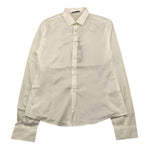 DANIELE ALESSANDRINI camicia manica lunga tinta unita con stampa logo Panna per Bambino 1231C00030 PANNA DANIELE ALESSANDRINI 