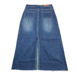 MANILA GRACE gonna in denim tinta unita con girovita regolabile Blu per Bambina MFJF24G172 BLU MANILA GRACE 