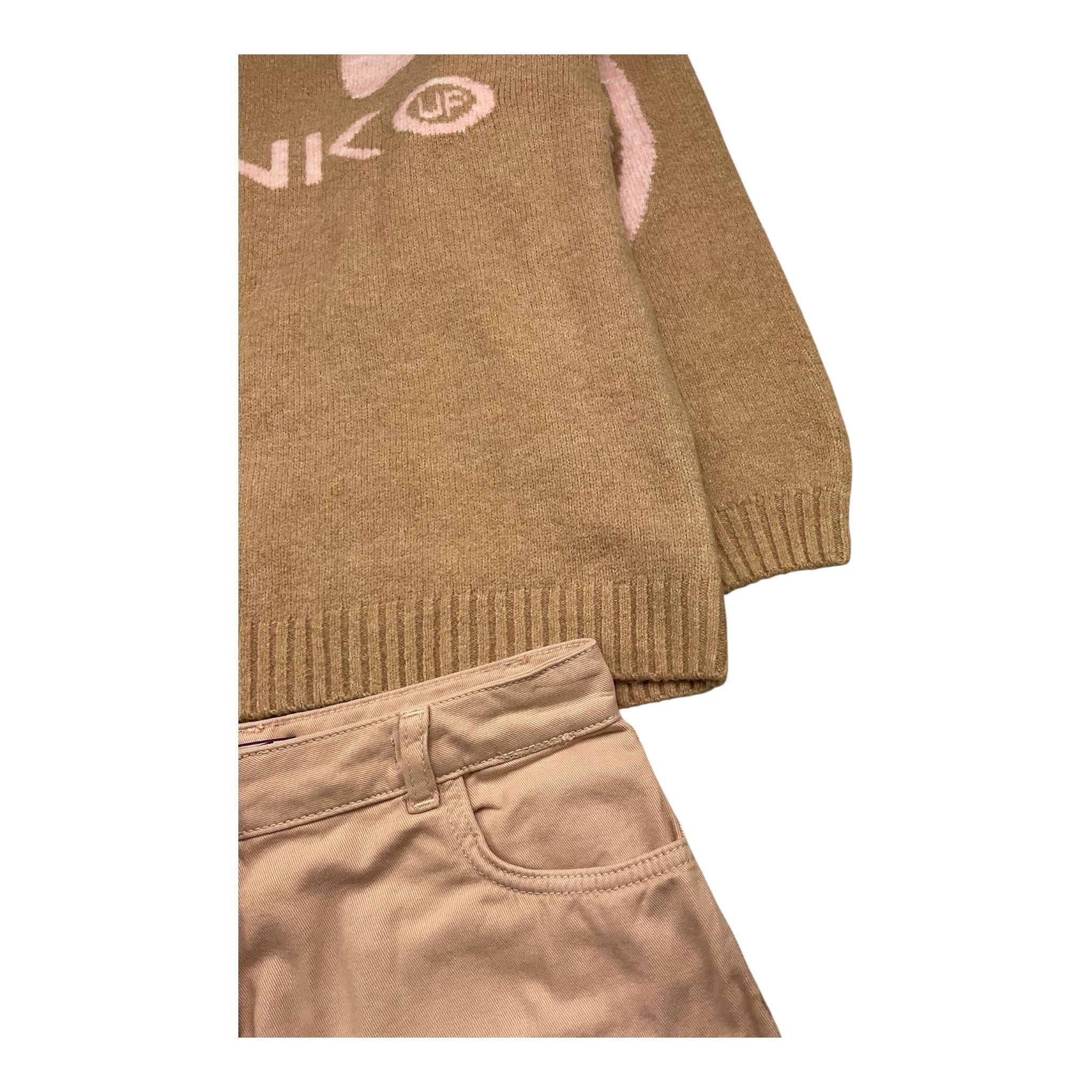 PINKO complet 2 pezi maglia-gonna Rosa/beige per Bambina F4PIJGJP0799 ROSA/BEIGE PINKO 