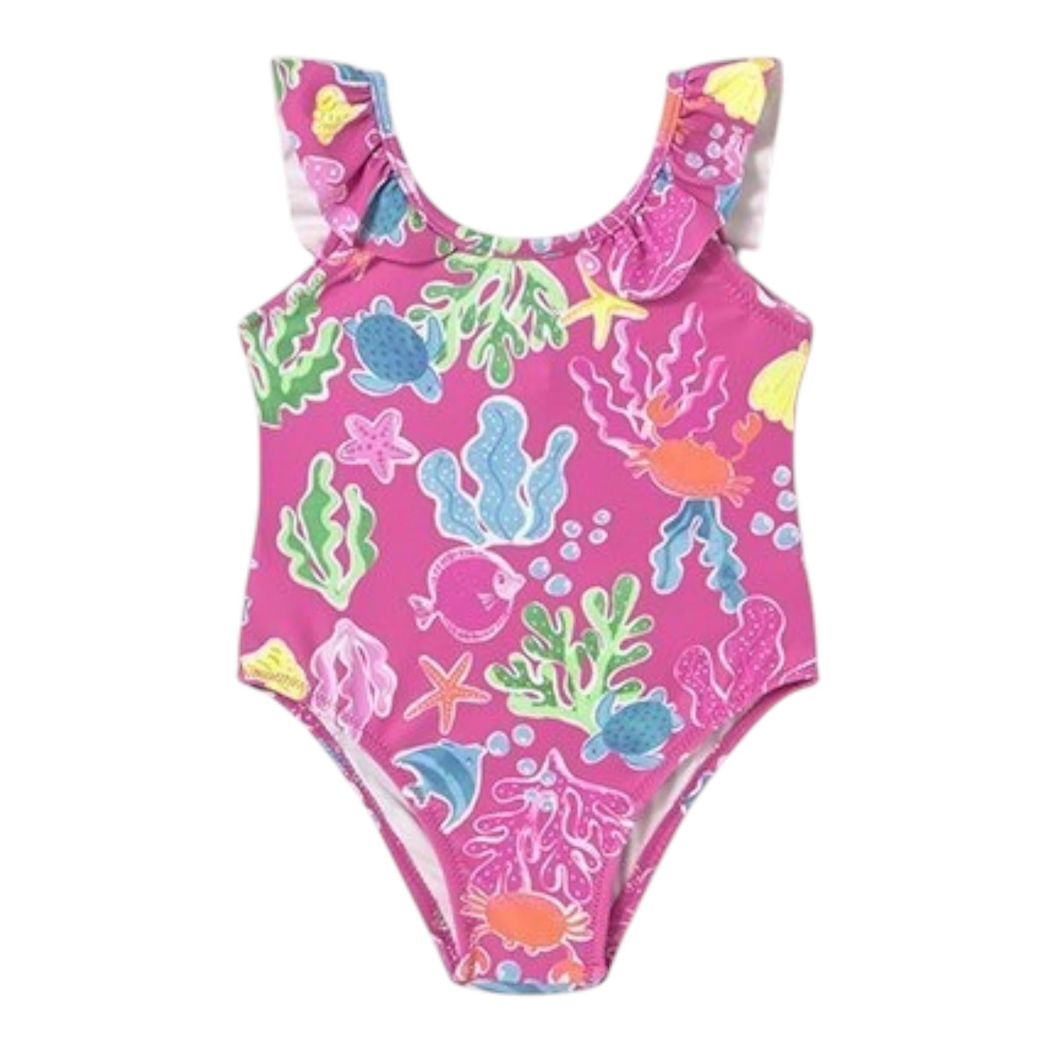 Mayoral Costume Intero Tinta Unita con Stampa per Neonata 1742 FUXIA MAYORAL 