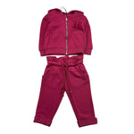 JOHN RICHMOND completo 2pz tinta unita felpa-pantalone Bordeaux per Neonata RIA25037CF BORDEAUX JOHN RICHMOND 
