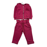 JOHN RICHMOND completo 2pz tinta unita felpa-pantalone Bordeaux per Neonata RIA25037CF BORDEAUX JOHN RICHMOND 