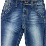 Daniele Alessandrini Jeans Solid Color with Adjustable Waistband Blue for Boys