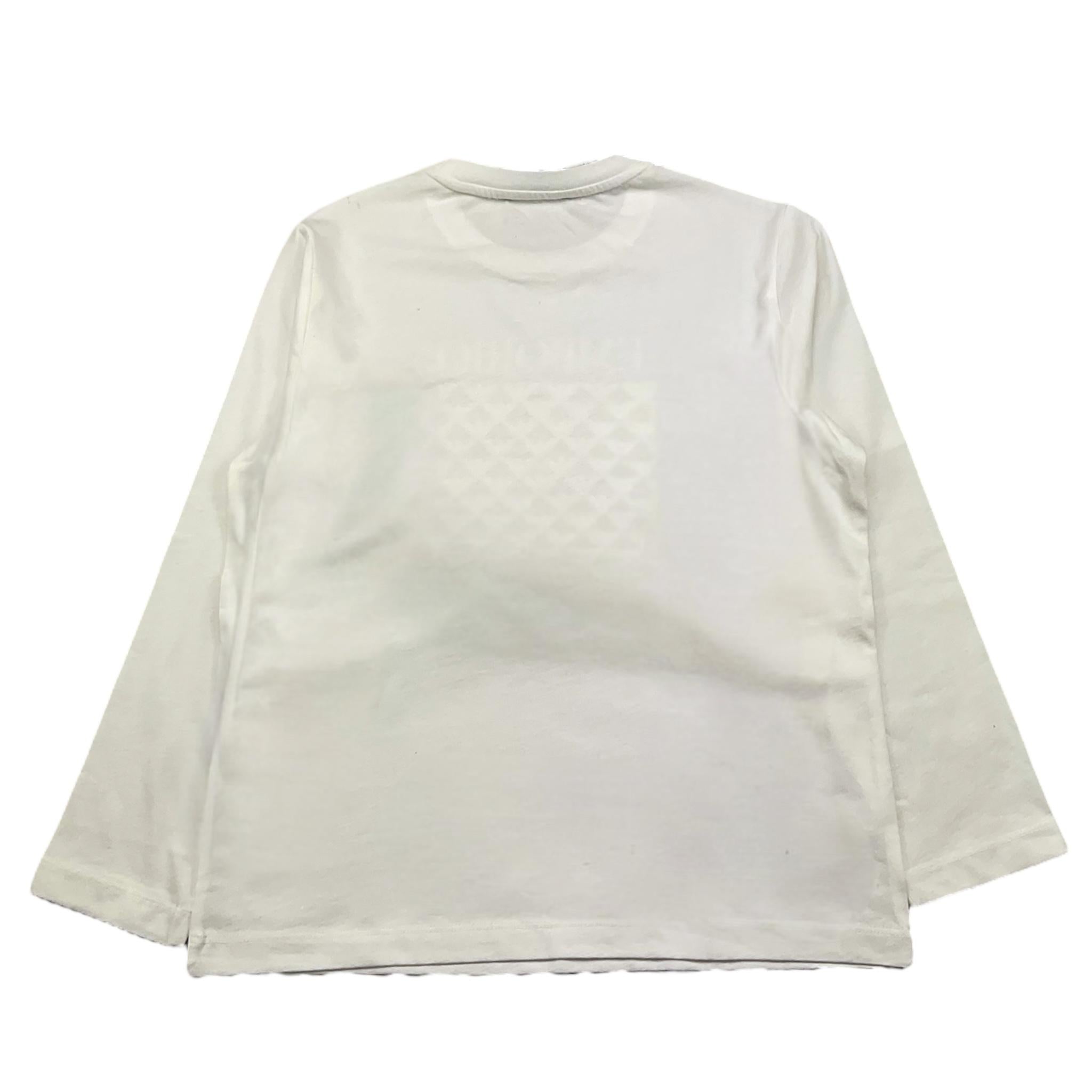 EMPORIO ARMANI shirt girocollo tinta unita con stampe Bianco per Bambino 6R4TJC BIANCO EMPORIO ARMANI 