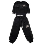 MAISON 9 PARIS completo 2 pezzi felpa-pantalone tinta unita Nero per Neonato F70065N NERO MAISON 9 PARIS 