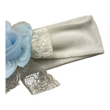 March Solid Color Headband With White Appliques For Newborn