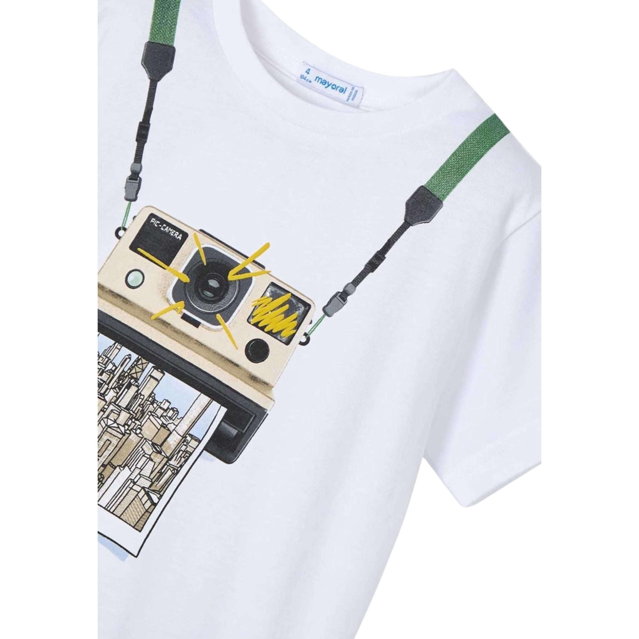 Mayoral T-Shirt Girocollo tinta unita Bianco per Bambino 3044X BIANCO MAYORAL 