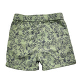 Carre'Ment Beau Bermuda Solid Color Adjustable Waist Green For Newborn
