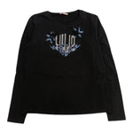 LIU JO shirt girocollo tinta unita con stampa Nero per Bambina GF4237 NERO LIU JO 