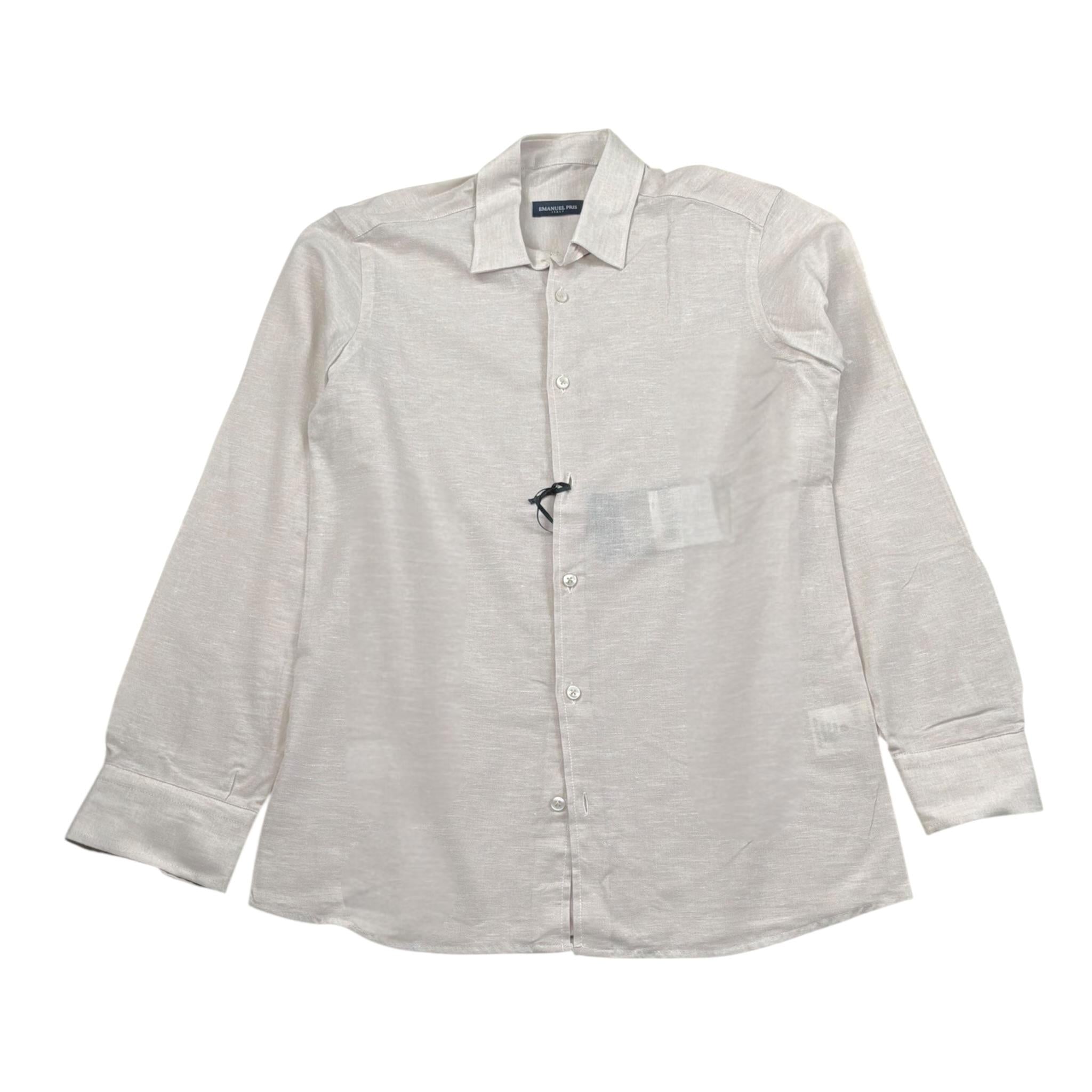 Emanuel Pris Camicia Manica Lunga Tinta Unita per Bambino ECM4169RX BEIGE EMANUEL PRIS 