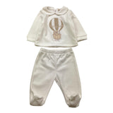 NANAN completo 2pz maglia-ghettina tinta unita Bianco per Neonato I2405001B BIANCO NANAN 