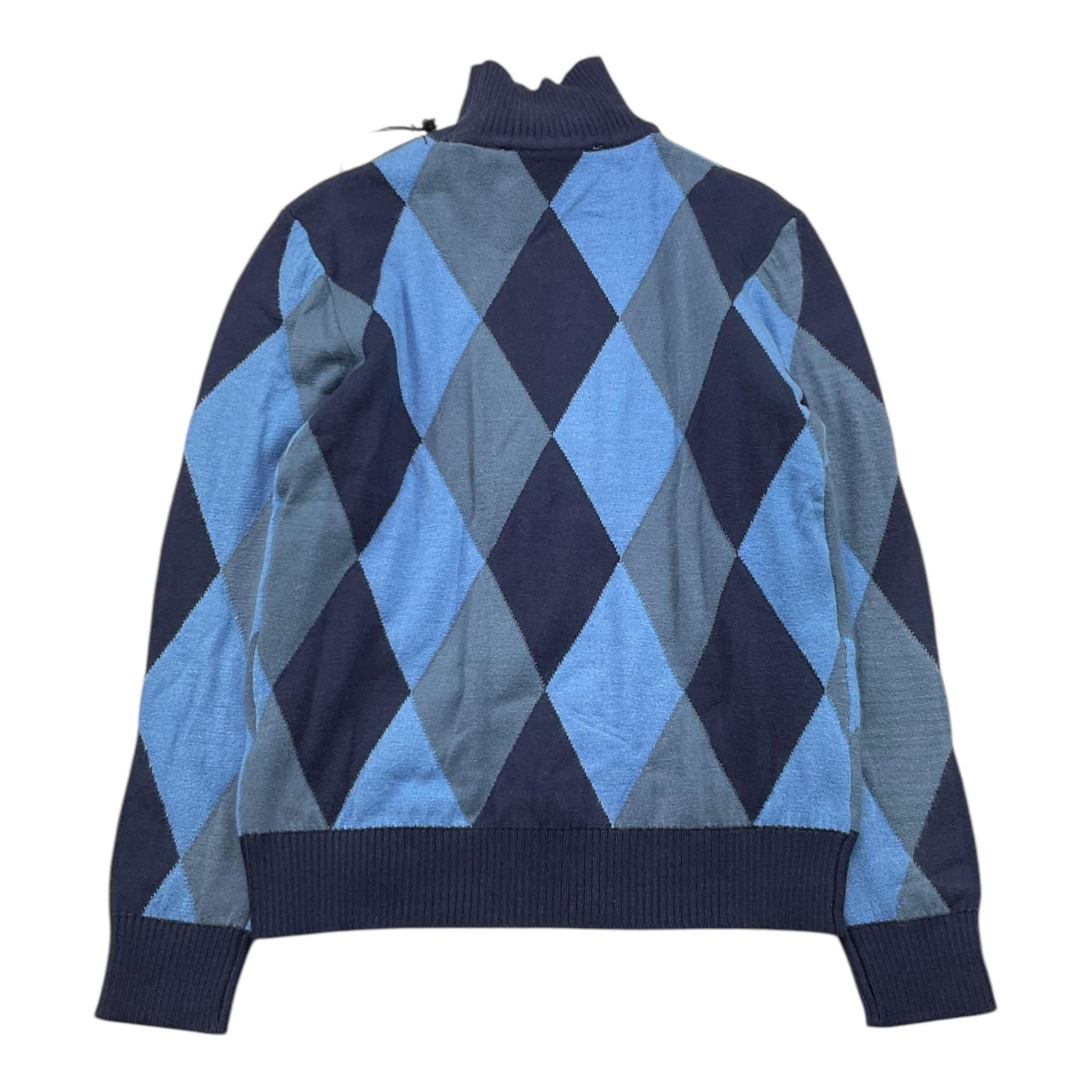 TRUSSARDI maglia tinta unita con fantasia rombi Azzurro per Bambino TBA25130LU AZZURRO TRUSSARDI 