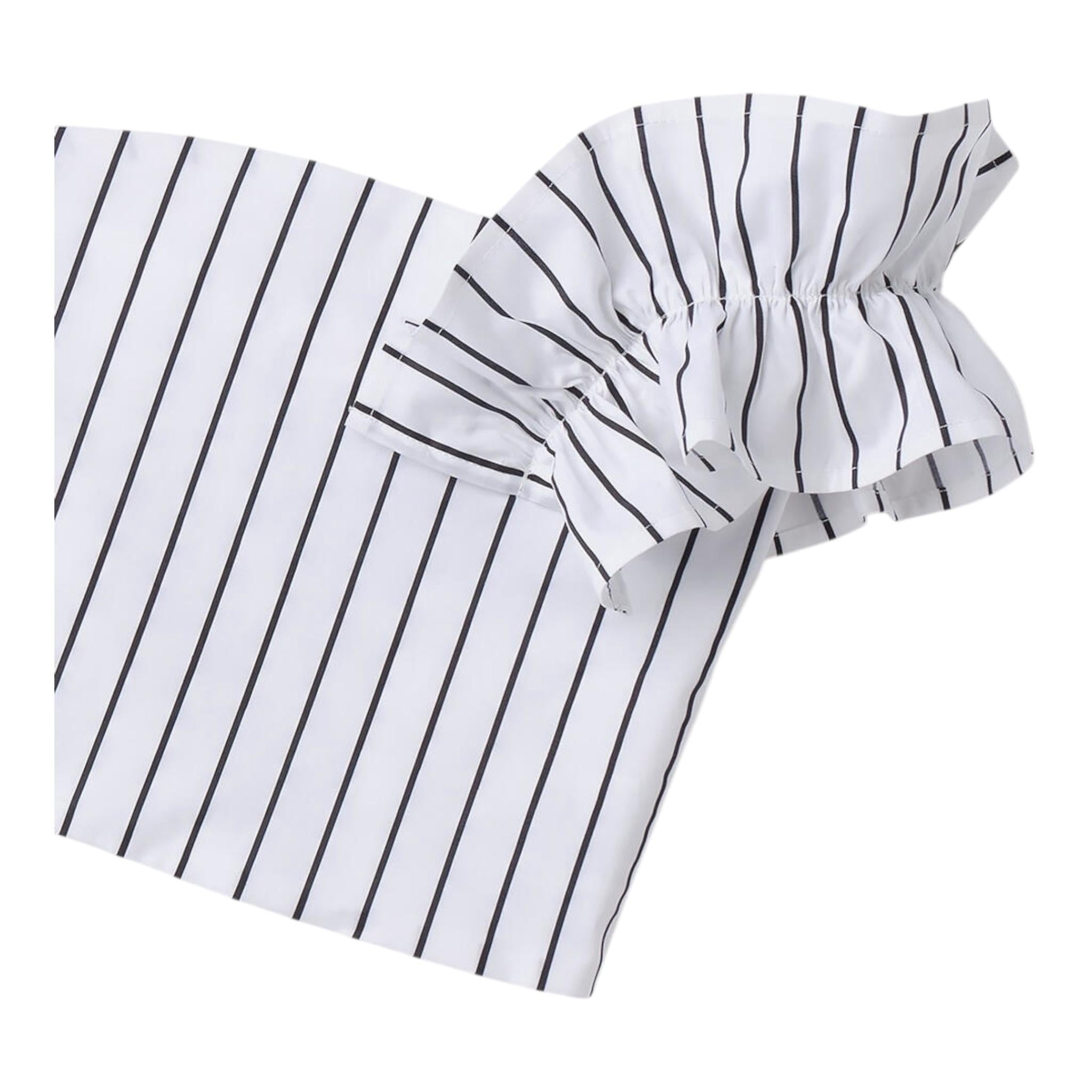 Sarabanda Top Monospalla Tinta Unita Fantasia A Righe per Bambina 0B510 BIANCO SARABANDA 