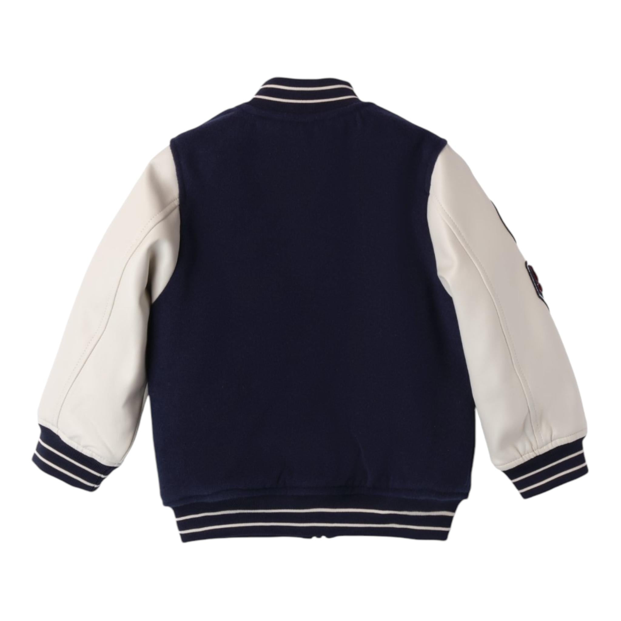 SARABANDA giubbino modello college bicolore con zip Blu per Bambino A050 BLU SARABANDA 