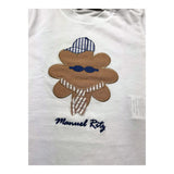 Manuel Ritz T-Shirt Girocollo Tinta Unita con Stampa per Neonato MR3107N BIANCO MANUEL RITZ 