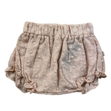 Bamboom+Babies Plain Openwork Panties With Pink Embroidery For Newborn