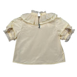 A' La Page Camicia Mezza Manica Tinta Unita per Bambina LIATRIS GIALLO A' LA PAGE 