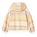 MISSONI felpa chiusa girocollo tinta unta con maniche in contrasto Bianco per Bambina MV4A20 BIANCO MISSONI 