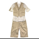Mai'S Kids Completo 3 Pezzi Camicia--Gilet-Pantalone per Bambino ANDREAS BEIGE MAI'S KIDS 