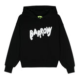 BARROW KIDS felpa chiusa con cappuccio tinta unita con logo Nero per Bambino F4BKJUHS052 NERO BARROW KIDS 