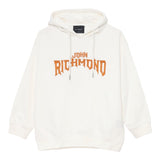 JOHN RICHMOND felpa con cappuccio tinta unita con stampa in contrasto Bianco per Neonato RBA24057FENXX BIANCO JOHN RICHMOND 
