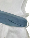 Barcellino Abito Tinta Unita Giromanica con Cintura per Bambina 120918 BIANCO BARCELLINO 