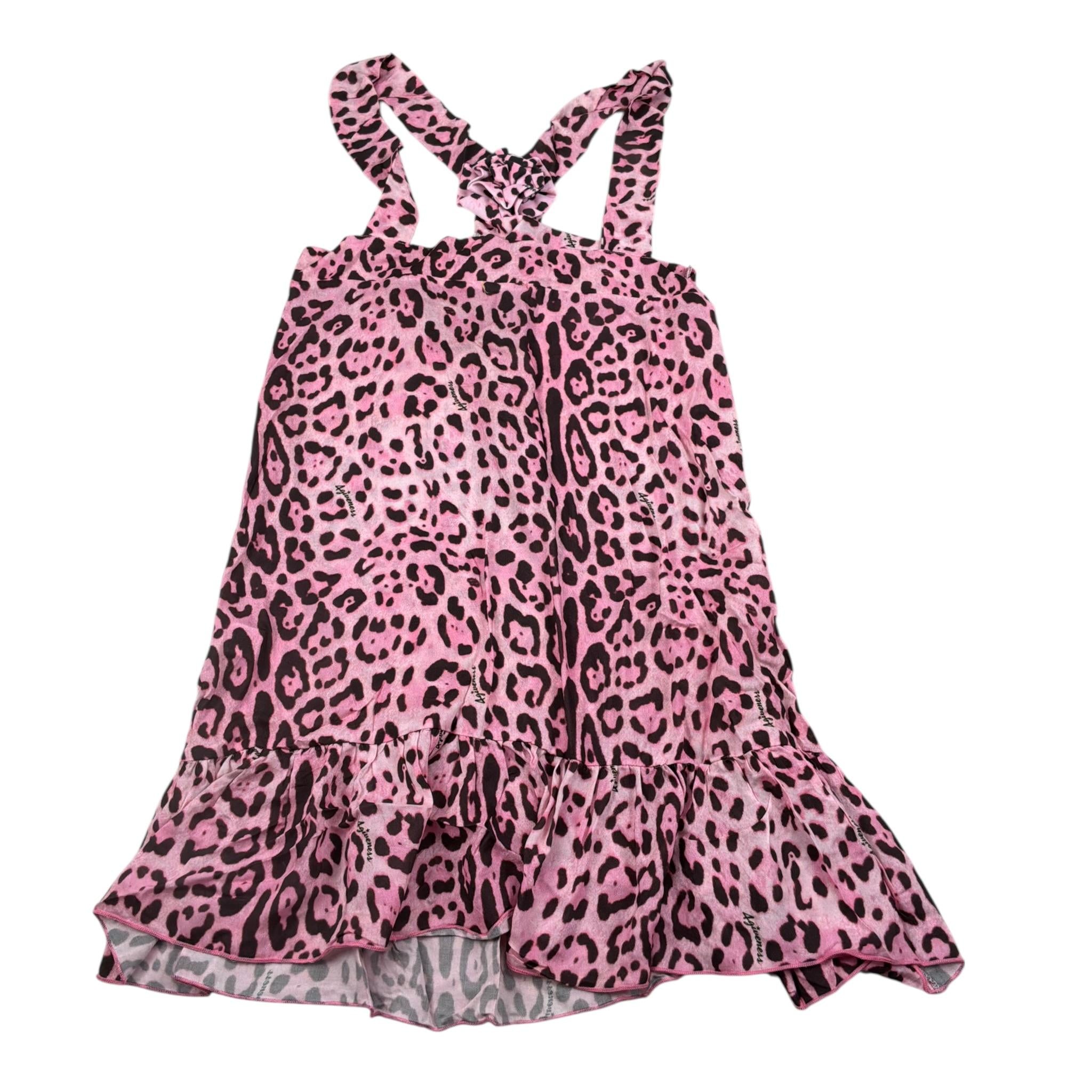 4Giveness Abito tinta unita con Fantasia Maculata Rosa per Bambina FGCG3944X ROSA 4GIVENESS 