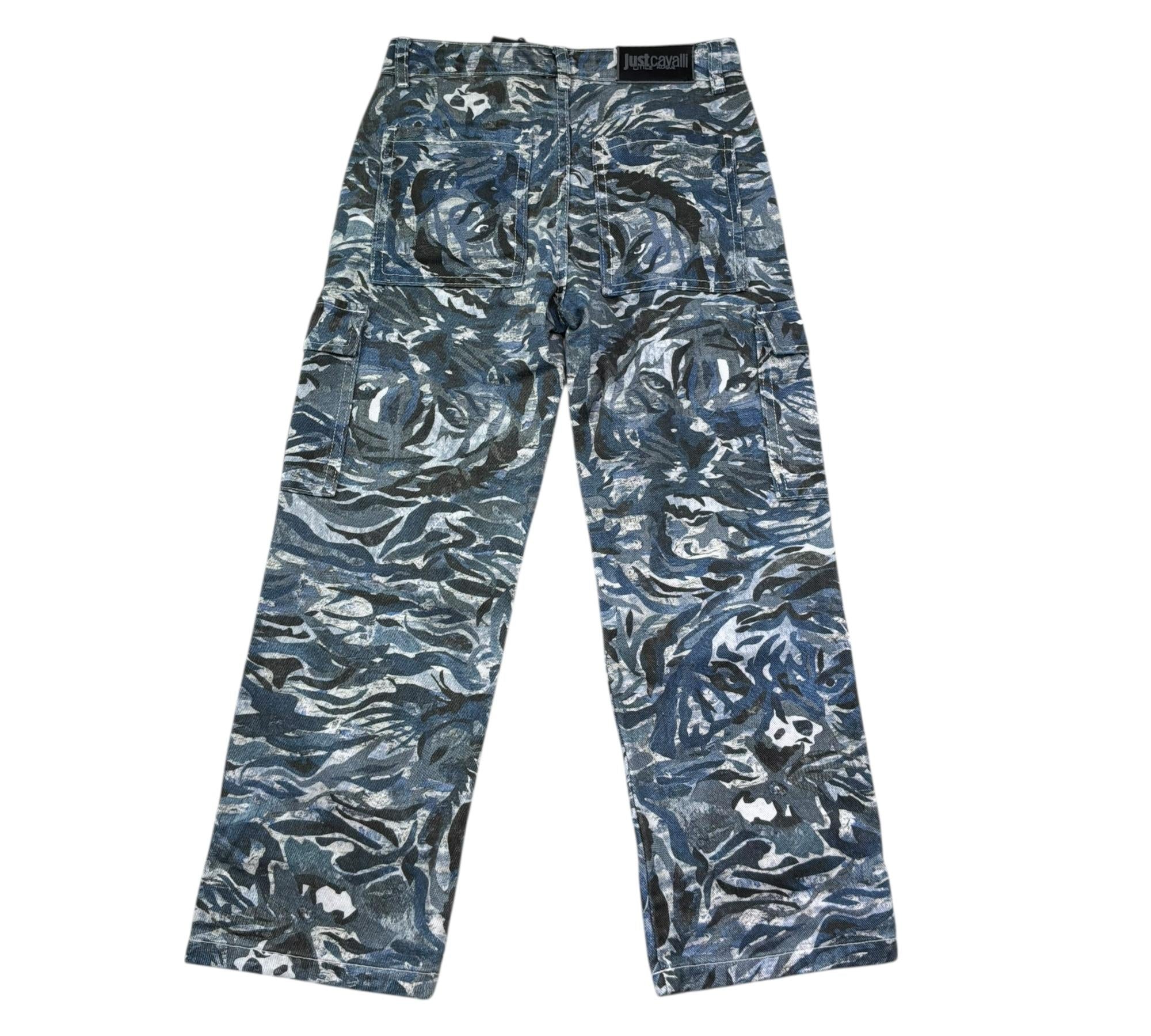 Just Cavalli Jeans Stampa Fantasia con Girovita Regolabile per Bambino JBP26170PA BLU JUST CAVALLI 
