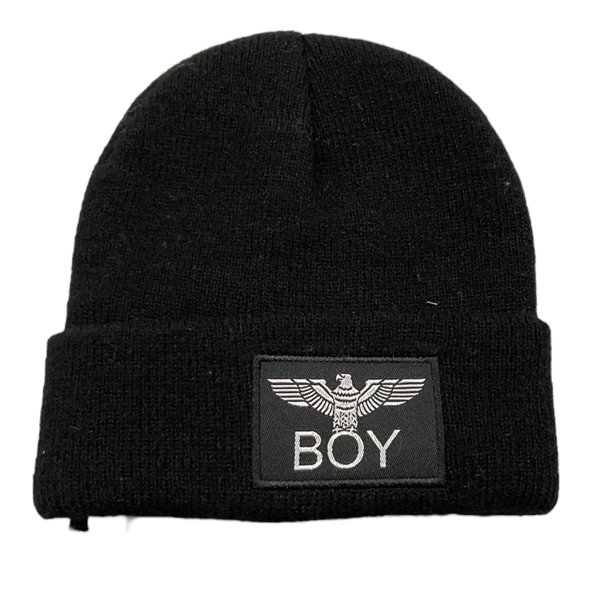 BOY LONDON cappell tinta unita con logo Nero per Neonato CABL054B NERO BOY LONDON 