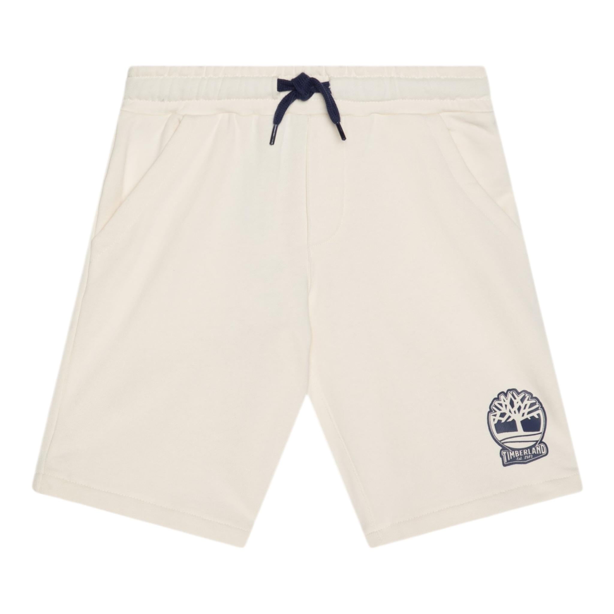 Timberland Bermuda Tinta Unita con Logo per Bambino T60460X PANNA TIMBERLAND 