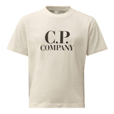 CP Company T-Shirt Solid Color Crew Neck With Print White For Boys
