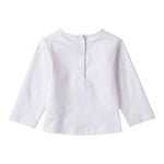 Sarabanda Shirt Girocollo Tinta Unita con Stampa per Neonata 3B703 BIANCO SARABANDA 