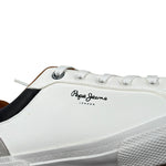 Pepe Feamo Sneakers Tinta Unita con Lacci per Bambino PBS30569 BIANCO PEPE JEANS 