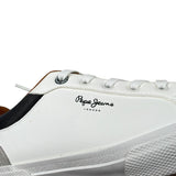 Pepe Feamo Sneakers Tinta Unita con Lacci per Bambino PBS30569 BIANCO PEPE JEANS 