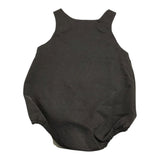 Bamboom+Babies Solid Color Romper with Pocket Grey for Newborn