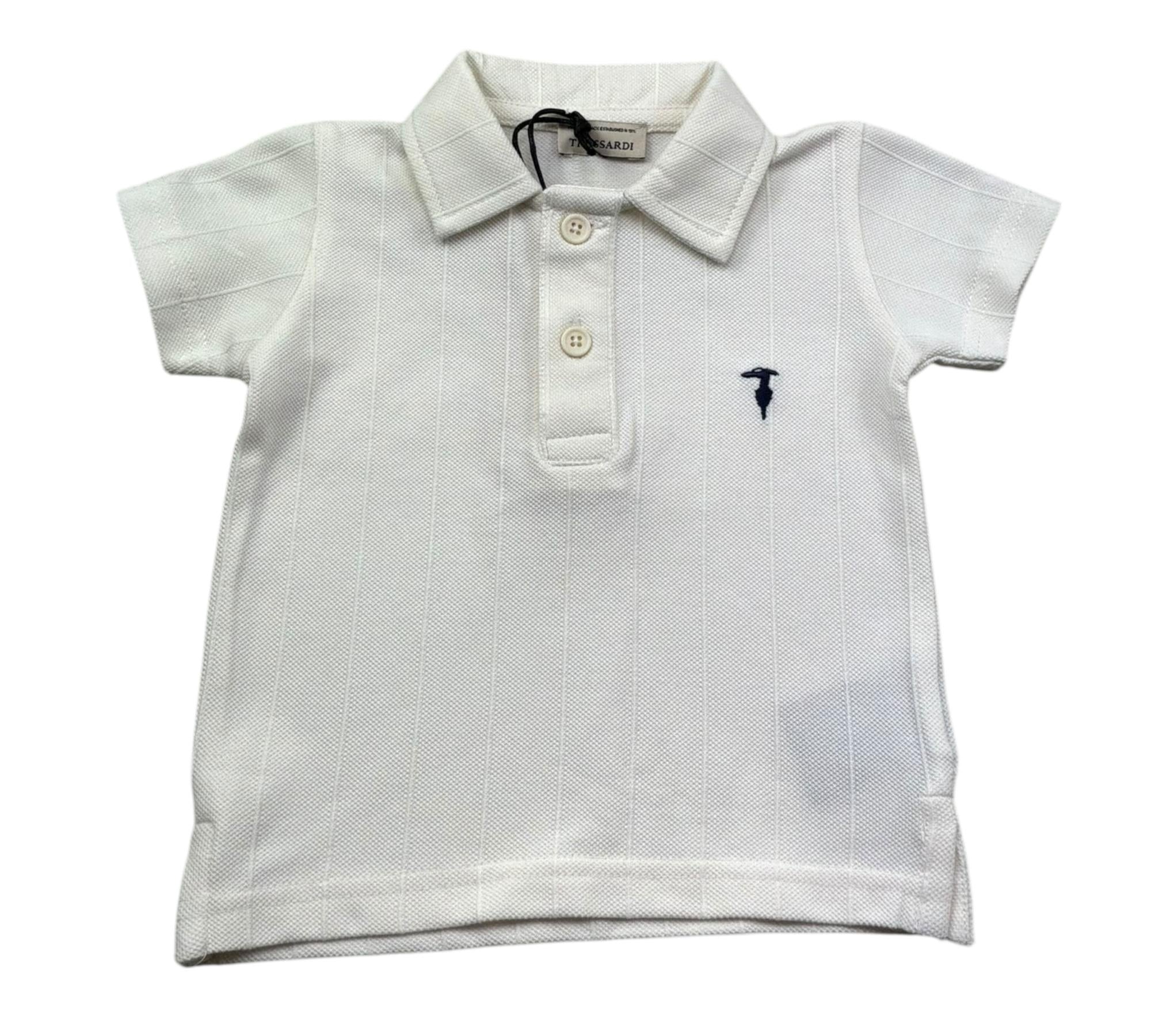 Trussardi Polo Mezza Manica Tinta Unita per Neonato TIP26096PO BIANCO TRUSSARDI 