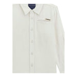 Guess Camicia Tinta Unita con Logo per Bambino N5GH00WFBT0 PANNA GUESS 