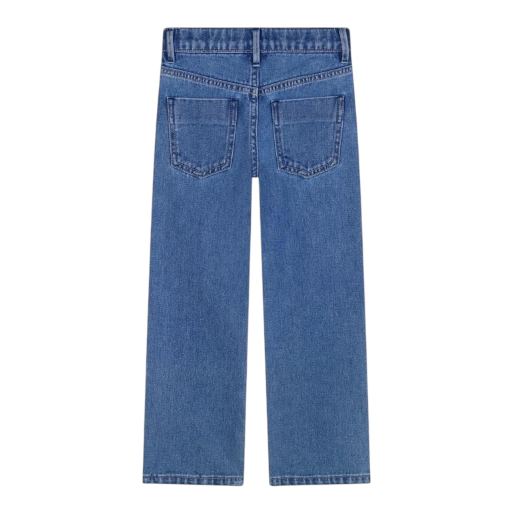 BillIEBLUSH jeans tinta unita con stampa e girovita regolabile Blu per Bambina U20451X BLU BillIEBLUSH 