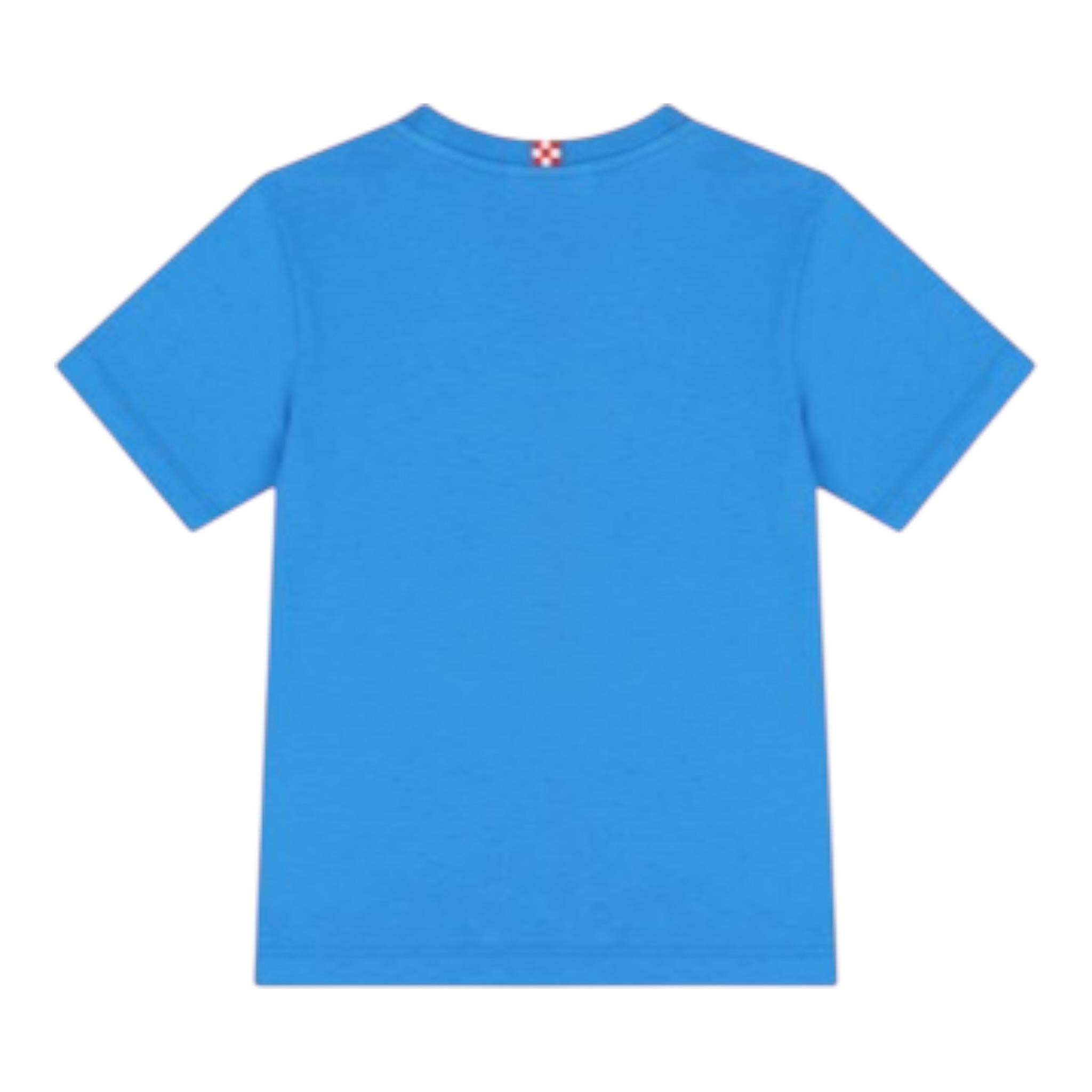 Saint Barth T-Shirt Girocollo Tinta Unita con Logo per Bambino DOVERLJR COBALTO SAINT BARTH 