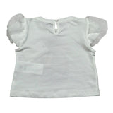 M+E' T-Shirt Girocollo Tinta Unita con Stampa per Neonata UE1856X BIANCO M+E' 