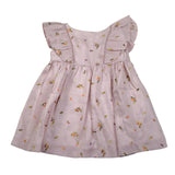 La Stupenderia Abito Mezza Manica Tinta Unita con Ricami Fiori per Neonata TJAB72X ROSA LA STUPENDERIA 